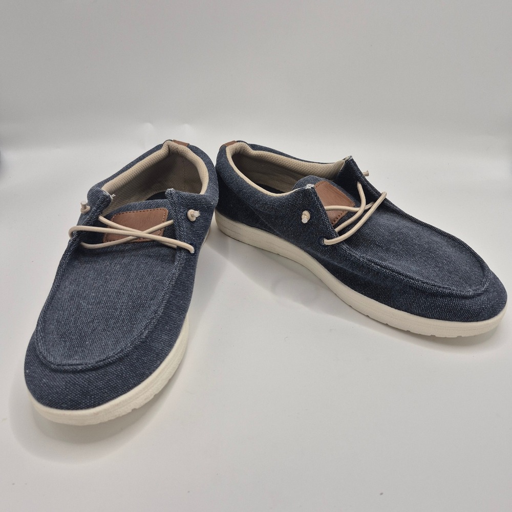 Old Navy Boys Navy Blue Canvas Deck Shoes Moc Toe Loafers 5Y S/694350-01